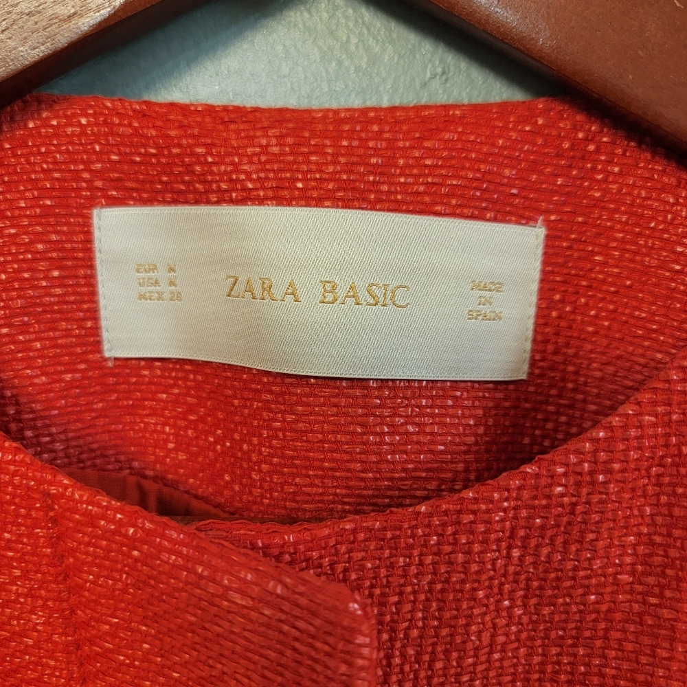 Zara Basic Elegant Red Women's Jacket Size Medium… - image 3